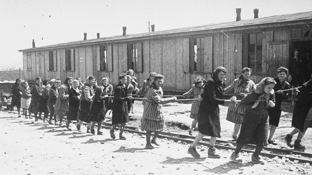 Very few photographs exist of women at forced labor in concentration camps. Dr. Eger participated in forced labor during her incarceration at Auschwitz. Credit: United States Holocaust Memorial Museum.